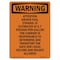 Signmission OSHA WARNING, 3.5" Width, Decal, 3.5" W, 5" L, Portrait, Attention Driver Fuel Ethanol OS-WS-D-35-V-12972 - alternate 1